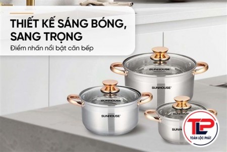 BỘ NỒI INOX 5 ĐÁY SUNHOUSE SH781 thumb