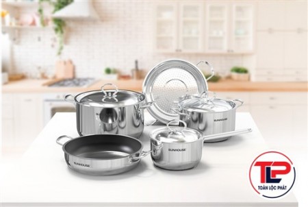 BỘ NỒI CHẢO INOX 5 ĐÁY SUNHOUSE SHG995 thumb