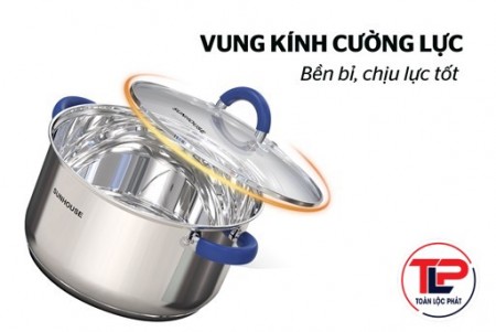 BỘ NỒI INOX 3 ĐÁY SUNHOUSE SHG361 thumb