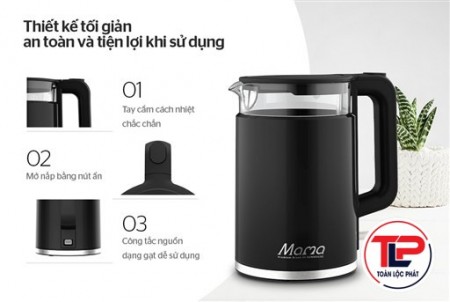 ẤM SIÊU TỐC THỦY TINH 1.7L SUNHOUSE MAMA SHD1330 thumb