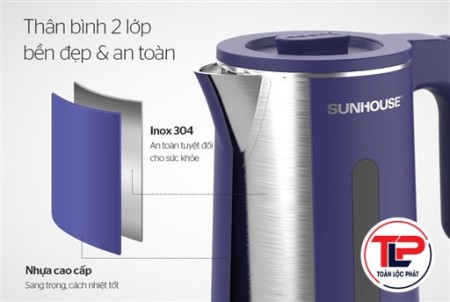 ẤM SIÊU TỐC INOX 2 LỚP 1.8L SUNHOUSE SHD1355 thumb