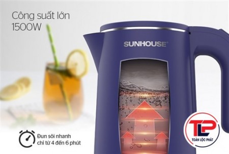 ẤM SIÊU TỐC INOX 2 LỚP 1.8L SUNHOUSE SHD1355 thumb