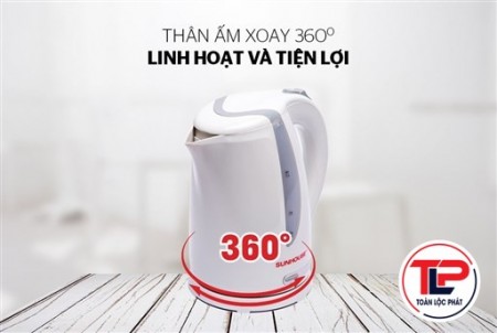 ẤM SIÊU TỐC NHỰA SUNHOUSE SHD1300 TRẮNG thumb