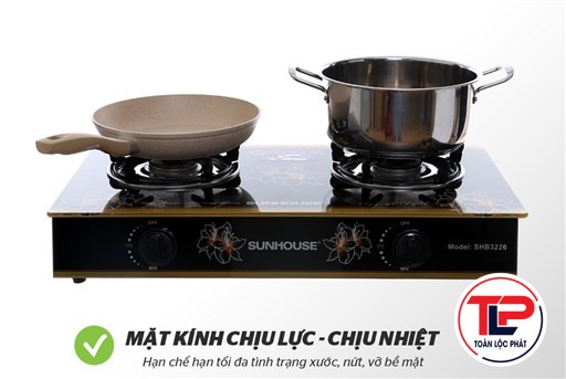 BẾP GAS DƯƠNG KÍNH SUNHOUSE SHB3226