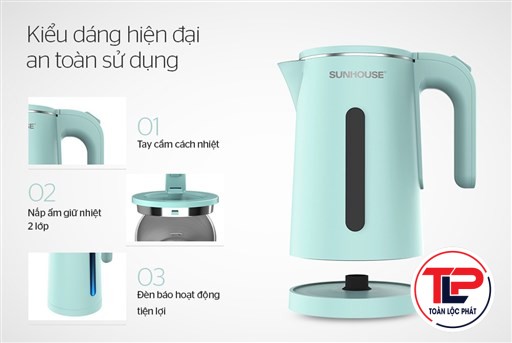 ẤM SIÊU TỐC INOX 2 LỚP 1.8L SUNHOUSE SHD1351
