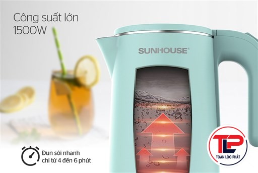 ẤM SIÊU TỐC INOX 2 LỚP 1.8L SUNHOUSE SHD1351