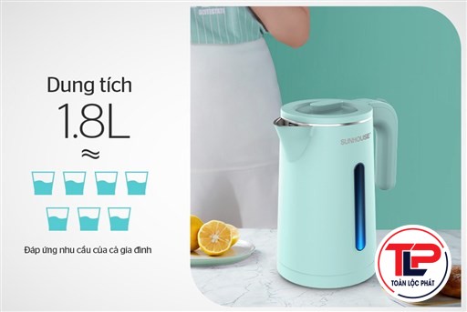 ẤM SIÊU TỐC INOX 2 LỚP 1.8L SUNHOUSE SHD1351