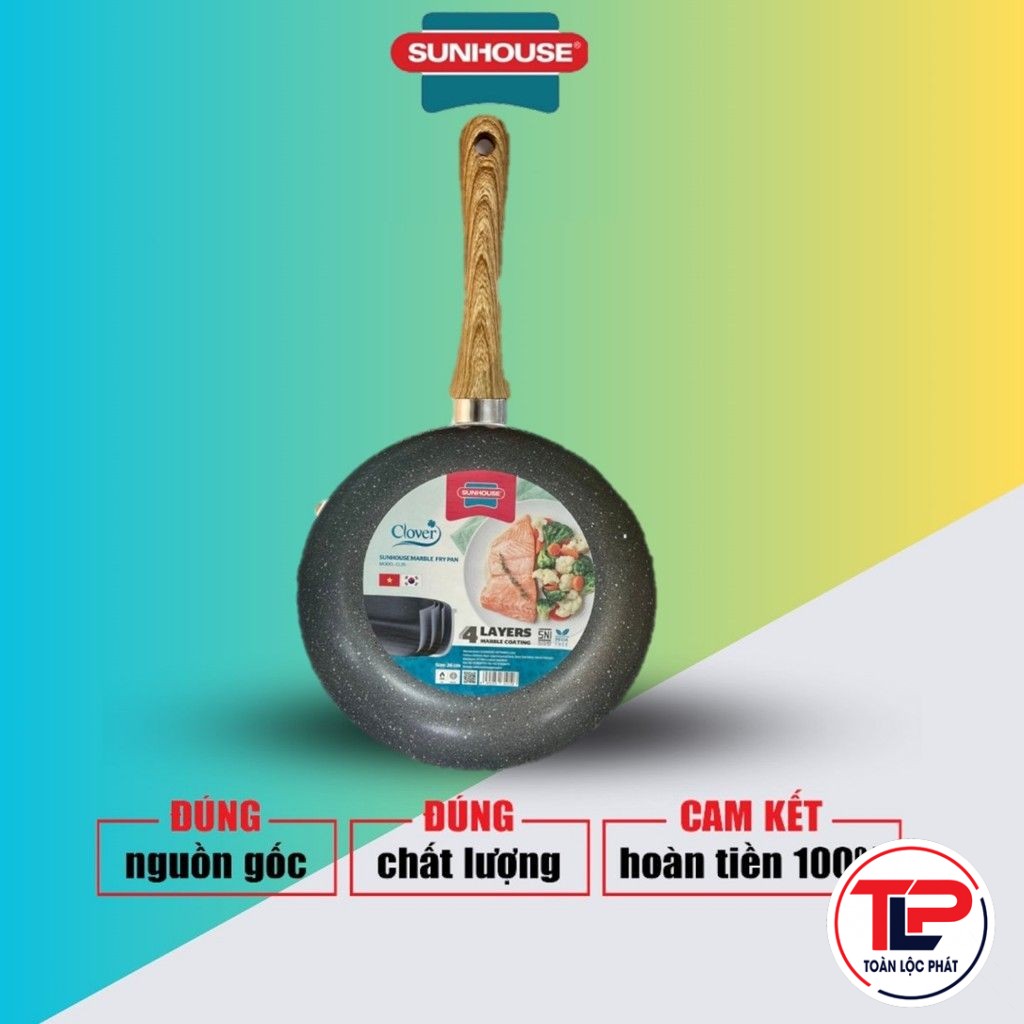 CHẢO CHỐNG DÍNH VÂN ĐÁ CLOVER SUNHOUSE CL20